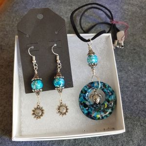 Necklace and earrings